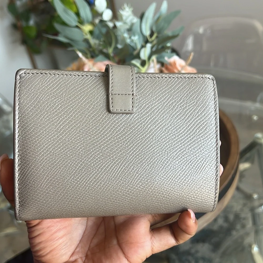 Authentic Celine wallet grey leather